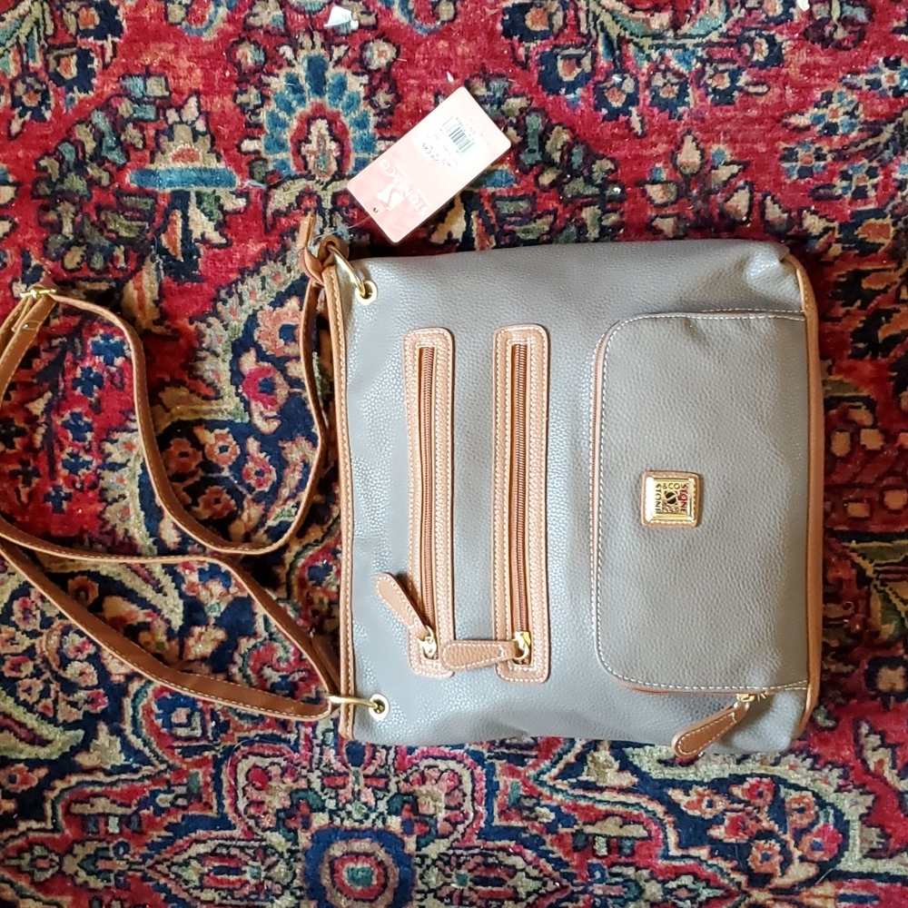 Gray with brown accent
